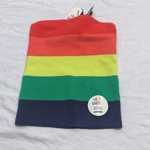 Rainbow guess tube top